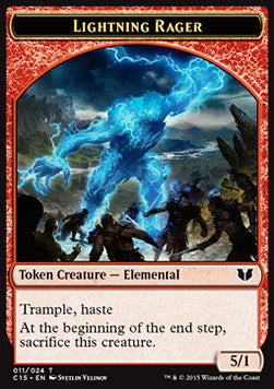 Lightning Rager Token (Red 5/1) - Commander 2015 (Token) [C15-T11]