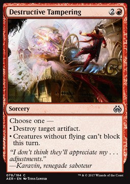 Destructive Tampering - Aether Revolt (Common) [AER-78]