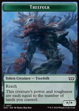 Treefolk Token (G */* Reach) // Spider Token (G 1/2) - Duskmourn: House of Horror: Tokens (Token) [TDSK-CT 17/16]