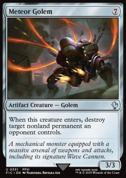 Meteor Golem - Commander: Magic: The Gathering - FINAL FANTASY (Uncommon) [FIC-351]