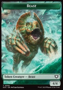 Beast Token (G 4/4) // Thopter Token (A 1/1) - Edge of Eternities: Tokens (Token) [TEOE-CT 6/16]